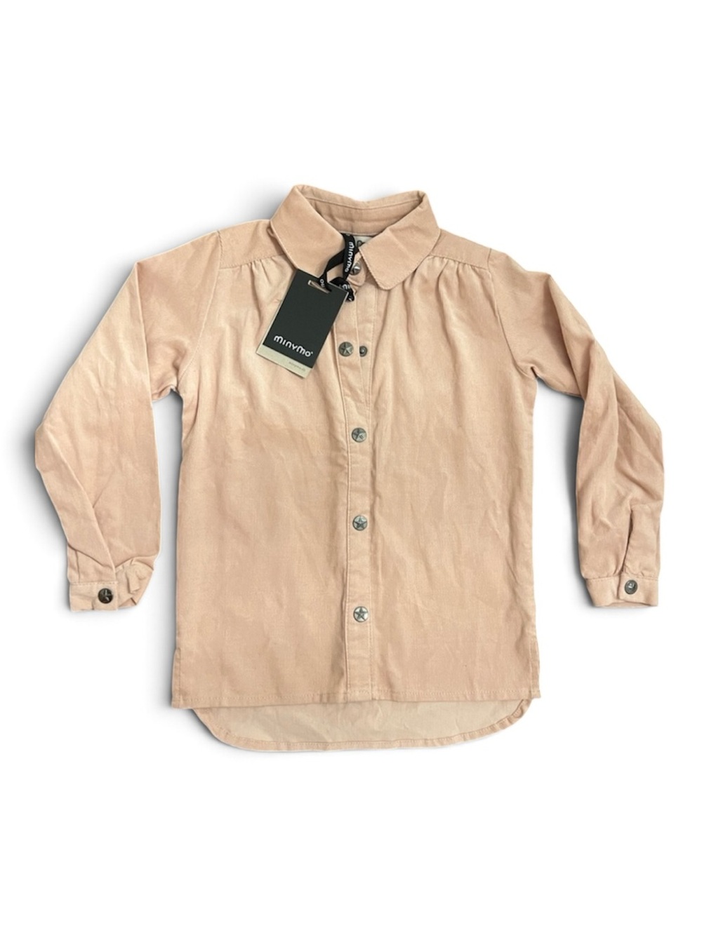 Minymo Girls Pink Corduroy Button Down Shirt Size 4 NWT